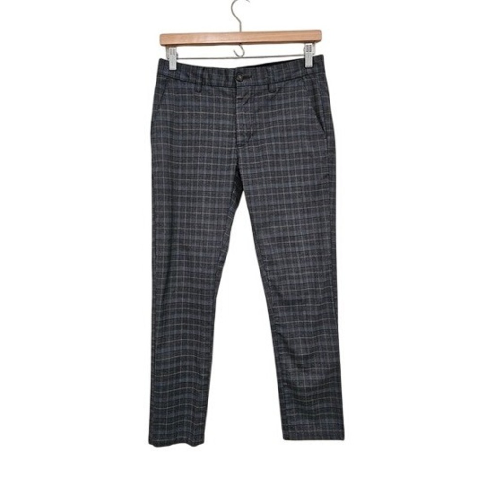 Topman Pants Mens 30β x 26 Gray Plaid Skinny Trousers Dark Academia Business ~